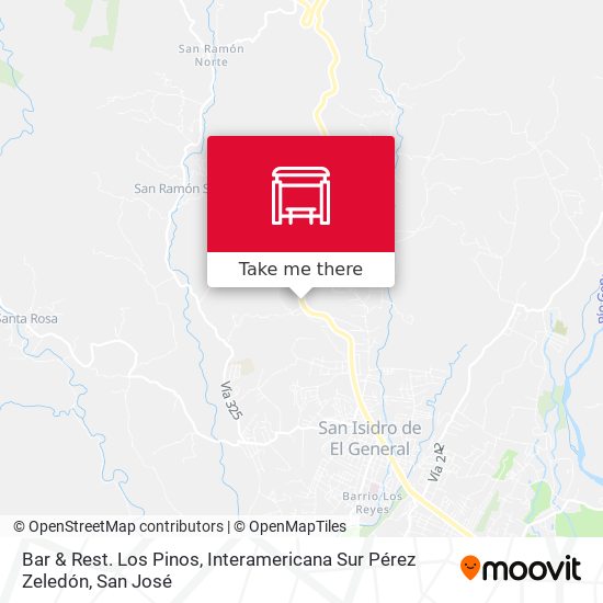 Bar & Rest. Los Pinos, Interamericana Sur Pérez Zeledón map