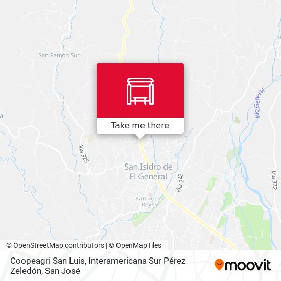 Coopeagri San Luis, Interamericana Sur Pérez Zeledón map