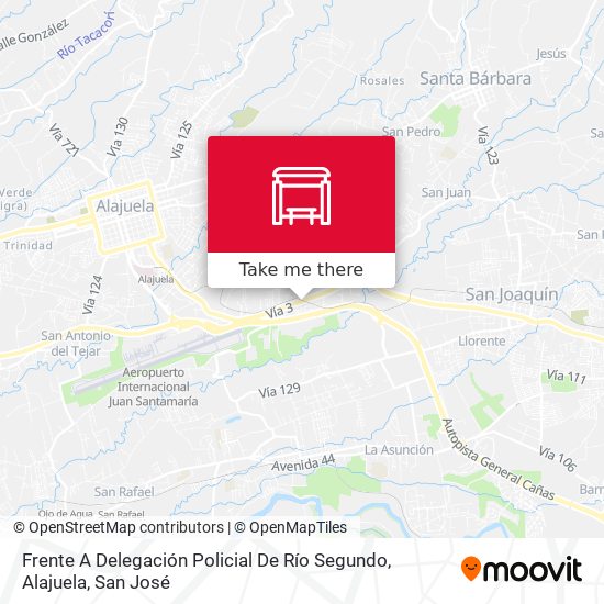 Frente A Delegación Policial De Río Segundo, Alajuela map