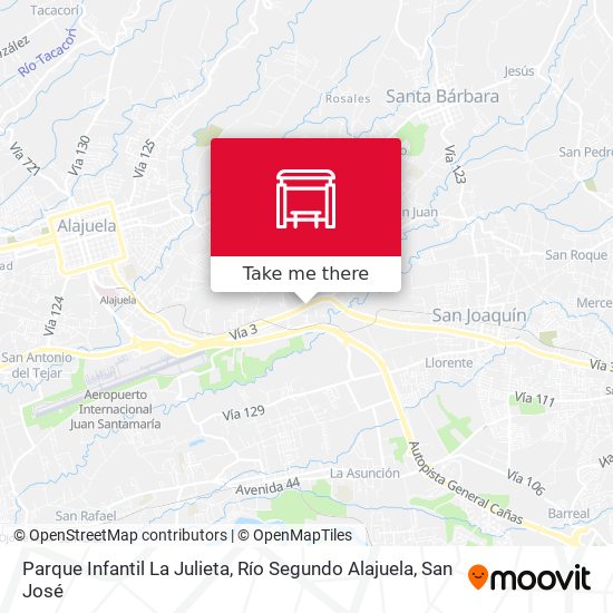 Mapa de Parque Infantil La Julieta, Río Segundo Alajuela