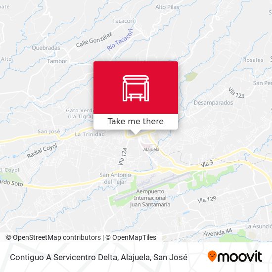 Mapa de Contiguo A Servicentro Delta, Alajuela