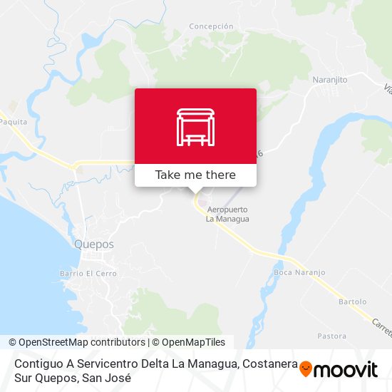 Contiguo A Servicentro Delta La Managua, Costanera Sur Quepos map