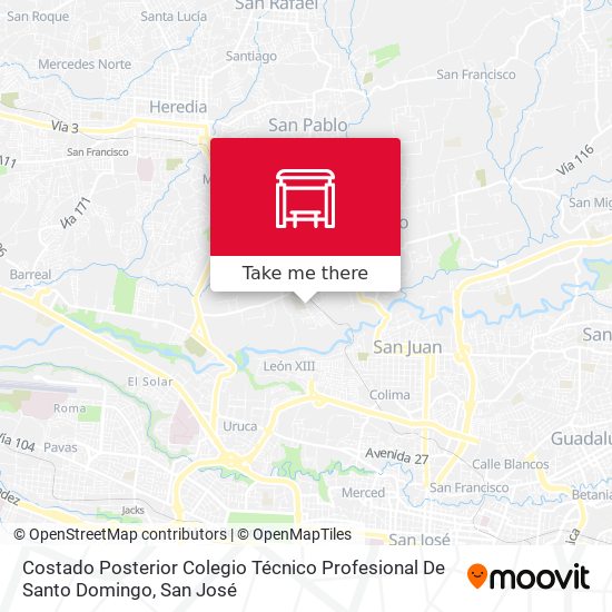 Costado Posterior Colegio Técnico Profesional De Santo Domingo map