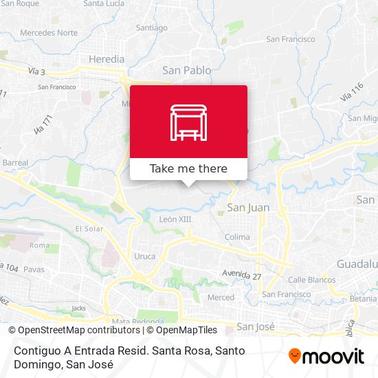 Mapa de Contiguo A Entrada Resid. Santa Rosa, Santo Domingo