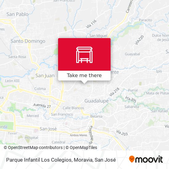 Parque Infantil Los Colegios, Moravia map