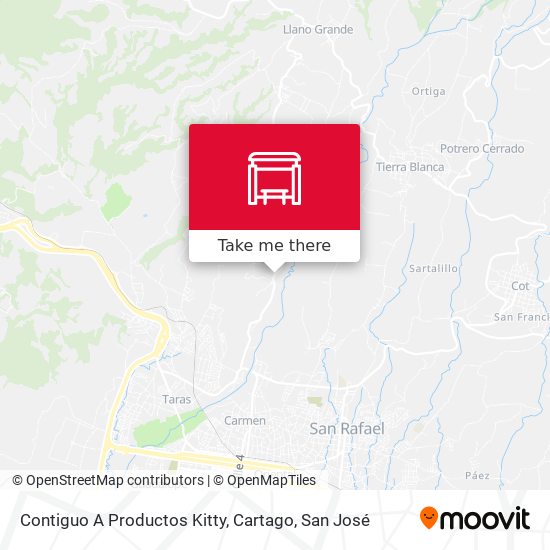 Mapa de Contiguo A Productos Kitty, Cartago