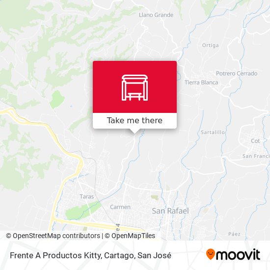 Frente A Productos Kitty, Cartago map