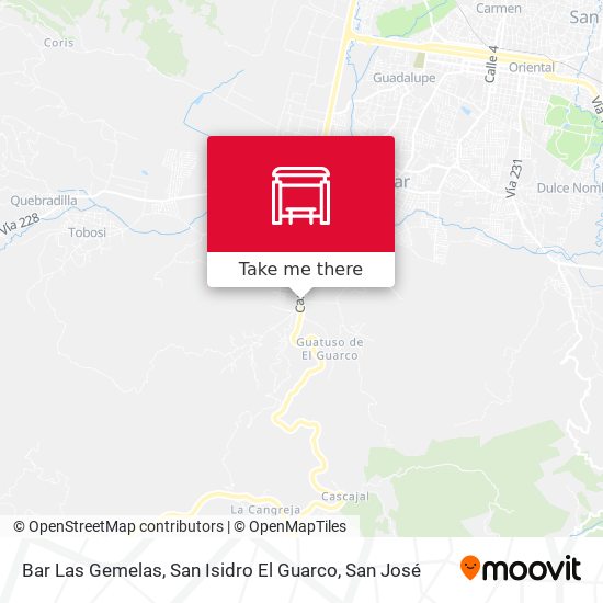 Mapa de Bar Las Gemelas, San Isidro El Guarco
