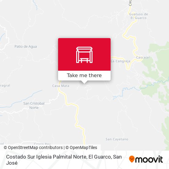 Mapa de Costado Sur Iglesia Palmital Norte, El Guarco