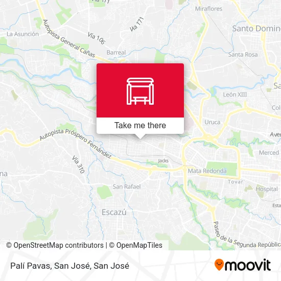 Mapa de Palí Pavas, San José