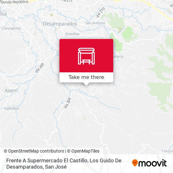Frente A Supermercado El Castillo, Los Guido De Desamparados map