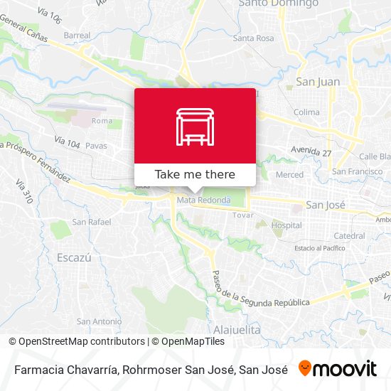 Farmacia Chavarría, Rohrmoser San José map