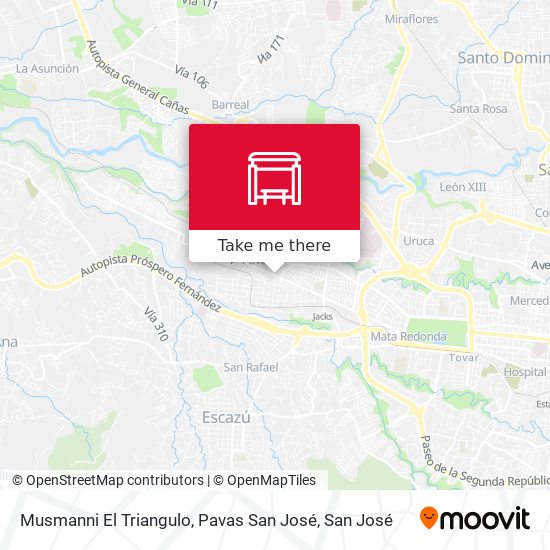 Mapa de Musmanni El Triangulo, Pavas San José