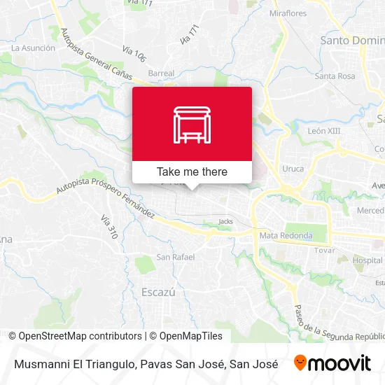 Mapa de Musmanni El Triangulo, Pavas San José