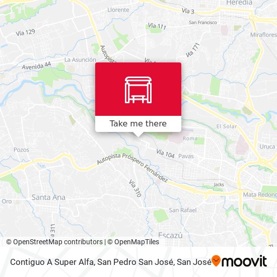 Contiguo A Super Alfa, San Pedro San José map