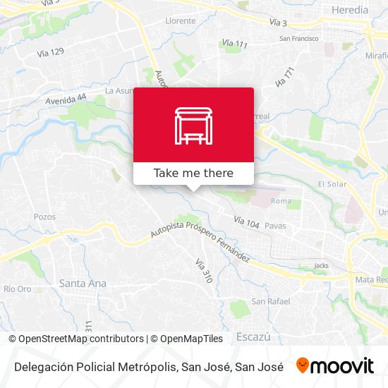 Delegación Policial Metrópolis, San José map