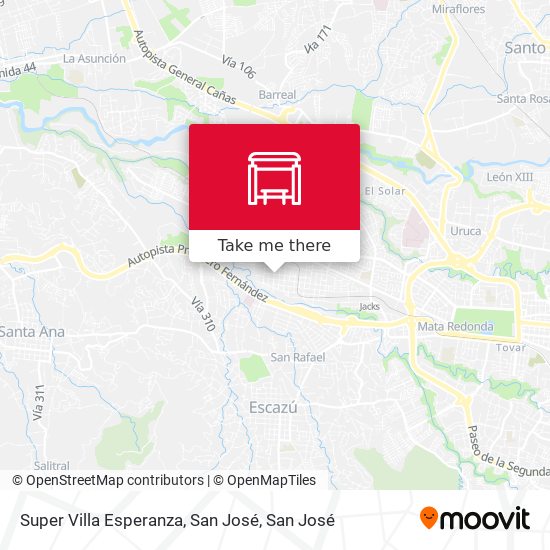 Mapa de Super Villa Esperanza, San José