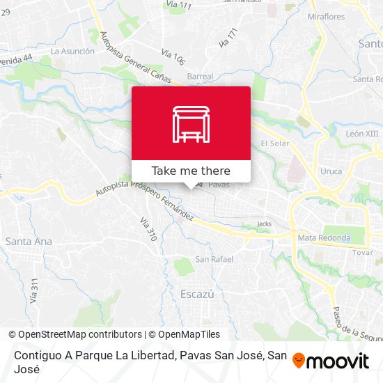 Contiguo A Parque La Libertad, Pavas San José map