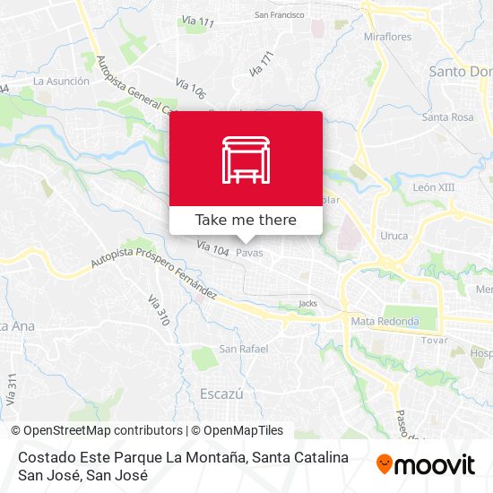 Costado Este Parque La Montaña, Santa Catalina San José map