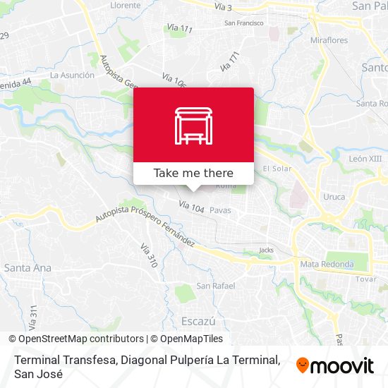 Terminal Transfesa, Diagonal Pulpería La Terminal map