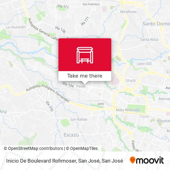 Inicio De Boulevard Rohmoser, San José map