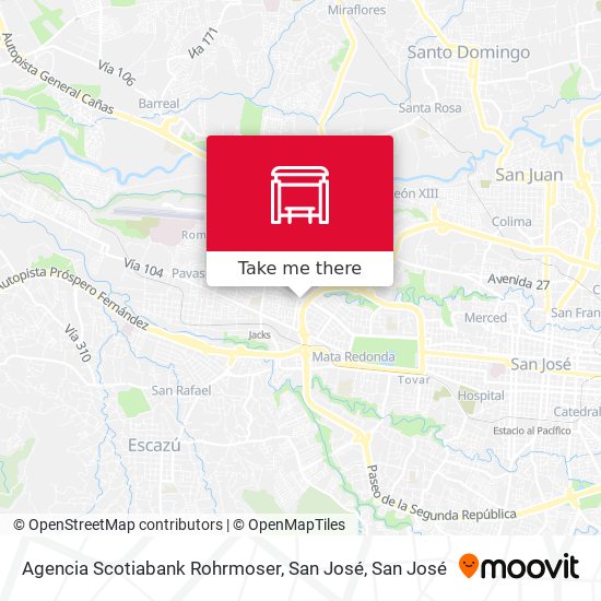 Agencia Scotiabank Rohrmoser, San José map