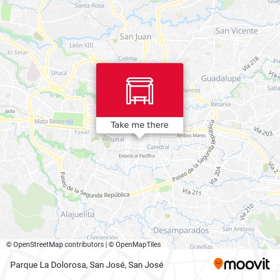 Mapa de Parque La Dolorosa, San José
