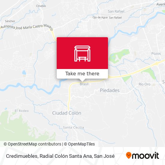 Credimuebles, Radial Colón Santa Ana map
