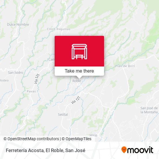 Mapa de Ferretería Acosta, El Roble