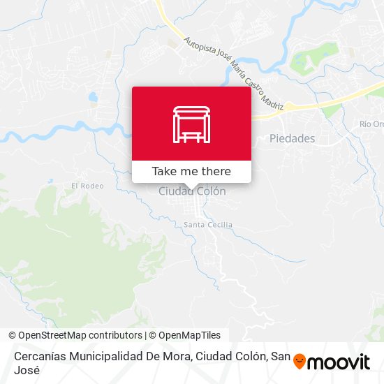 Cercanías Municipalidad De Mora, Ciudad Colón map