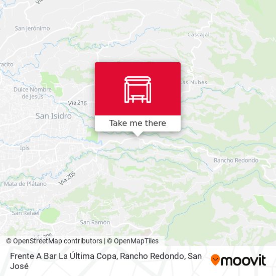 Frente A Bar La Última Copa, Rancho Redondo map