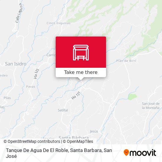 Tanque De Agua De El Roble, Santa Barbara map