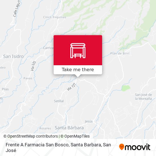 Frente A Farmacia San Bosco, Santa Barbara map