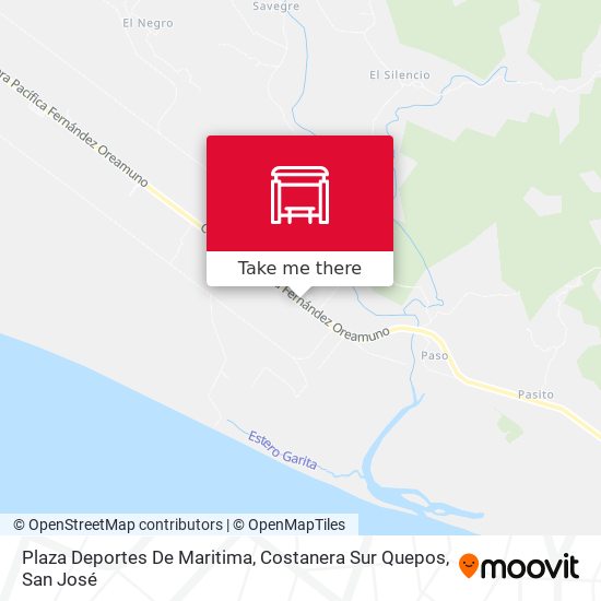 Plaza Deportes De Maritima, Costanera Sur Quepos map