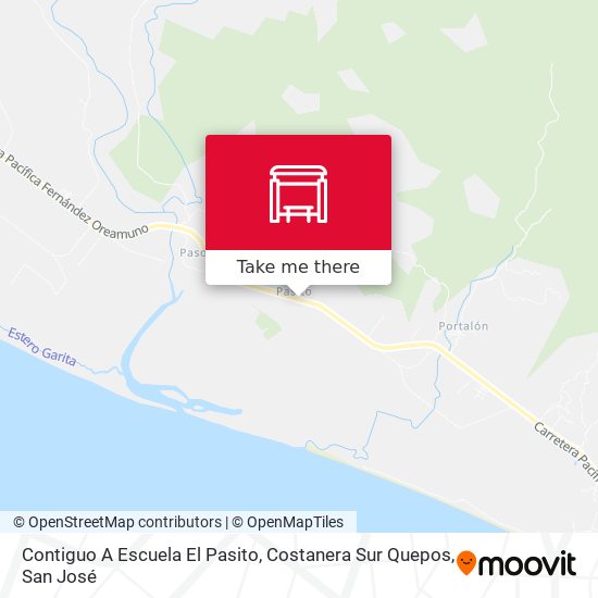 Contiguo A Escuela El Pasito, Costanera Sur Quepos map