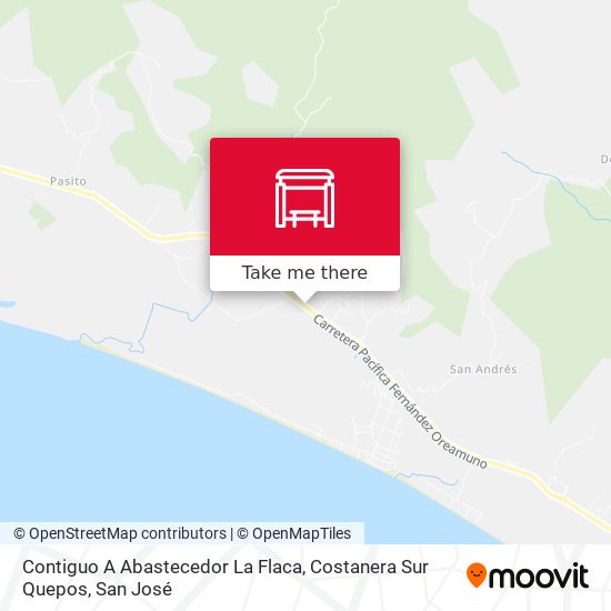 Contiguo A Abastecedor La Flaca, Costanera Sur Quepos map