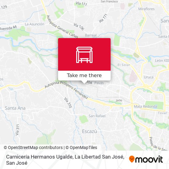 Carnicería Hermanos Ugalde, La Libertad San José map