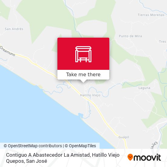 Contiguo A Abastecedor La Amistad, Hatillo Viejo Quepos map
