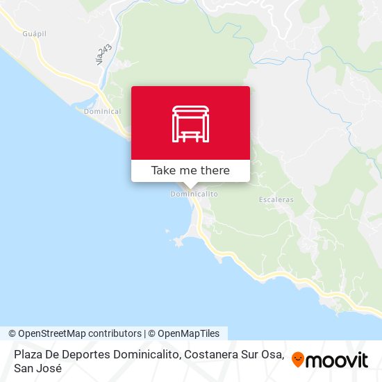 Plaza De Deportes Dominicalito, Costanera Sur Osa map
