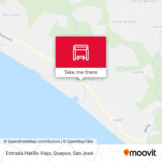 Entrada Hatillo Viejo, Quepos map