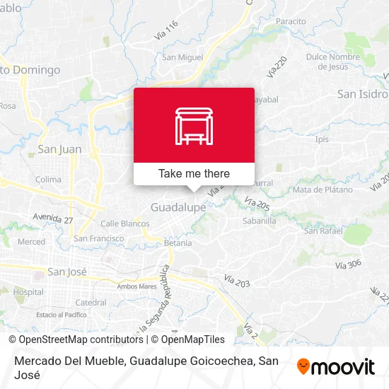 Mapa de Mercado Del Mueble, Guadalupe Goicoechea