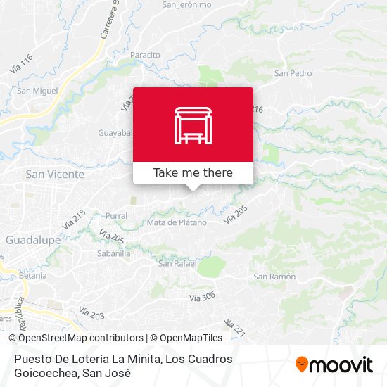 Puesto De Lotería La Minita, Los Cuadros Goicoechea map