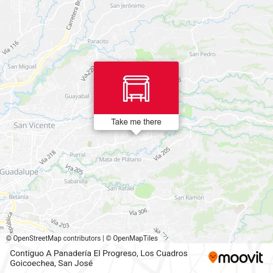 Contiguo A Panadería El Progreso, Los Cuadros Goicoechea map