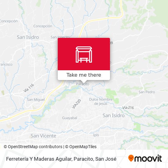 Ferretería Y Maderas Aguilar, Paracito map