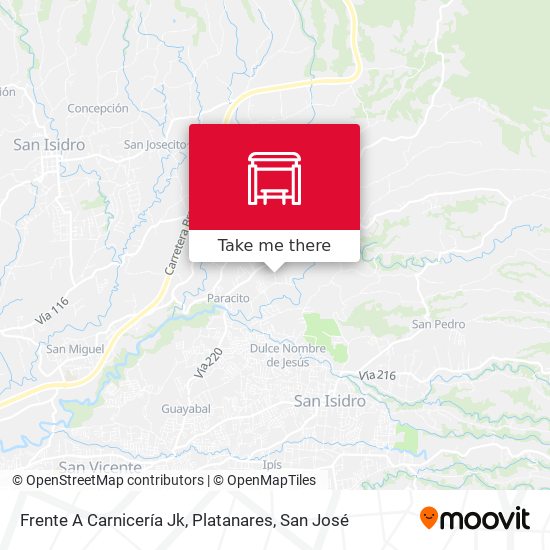 Mapa de Frente A Carnicería Jk, Platanares