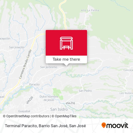 Terminal Paracito, Barrio San José map