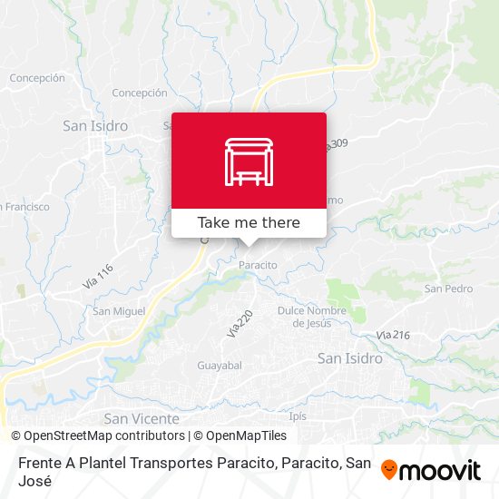 Frente A Plantel Transportes Paracito, Paracito map