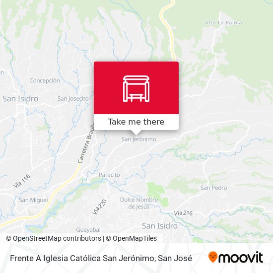 Mapa de Frente A Iglesia Católica San Jerónimo