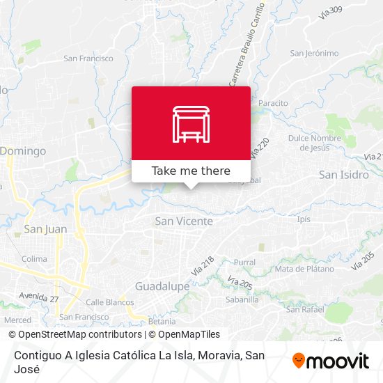 Contiguo A Iglesia Católica La Isla, Moravia map