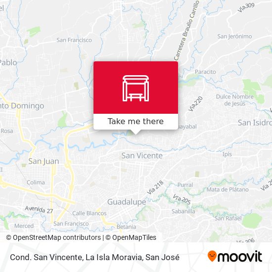 Mapa de Cond. San Vincente, La Isla Moravia